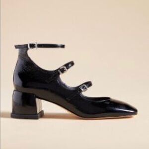 VICENZA TRIPLE-STRAP MARY JANE HEELS